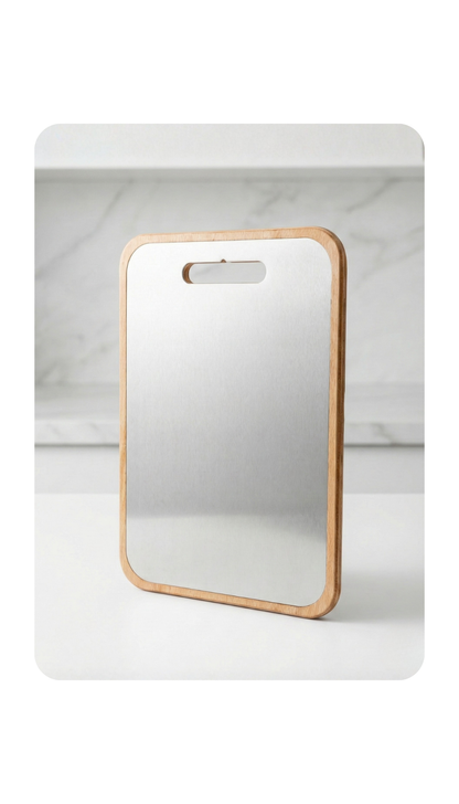 Fera Çelik Bufalo Serisi Çift Yönlü Paslanmaz Çelik Kesme Tahtası